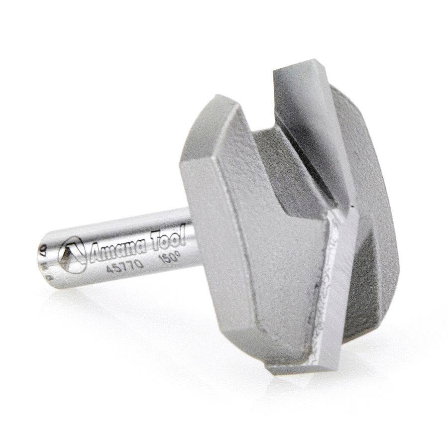 Carbide Tipped V-Groove 150 Deg x 1-1/4 Dia x 7/16 x 1/4 inch Shank L242804