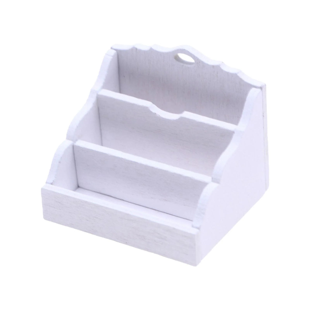 White 1:12 Scale Dollhouse Miniature Magazine Paper Rack Q3010