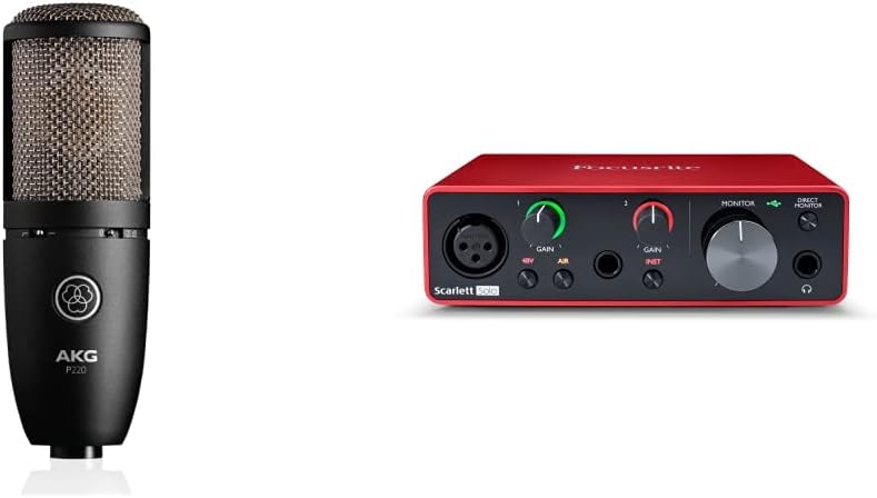 Black Condenser Microphone & USB Audio Interface L817013