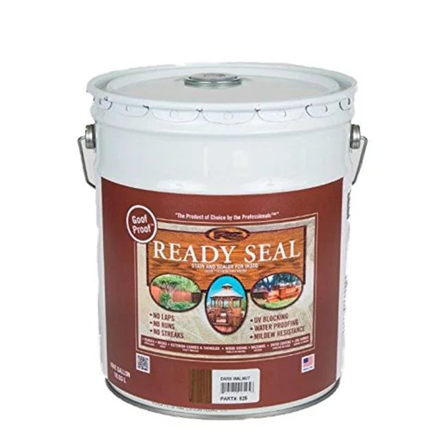 5 gal Exterior Wood Stain & Sealer, Dark Walnut L5176