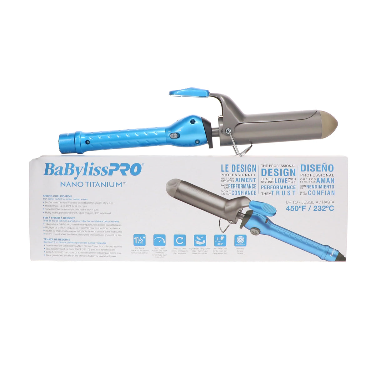 Nano Titanium Spring Curling Iron 1 1/2 Inch K949081