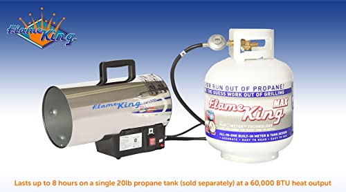 60,000 BTU Portable Propane Forced Air Heater Stainless Steel P3401