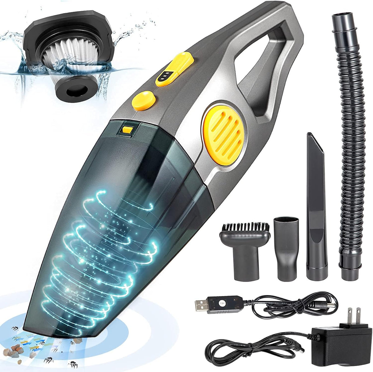 Handheld Cordless Vacuum with Stainless Steel Filter Z9197