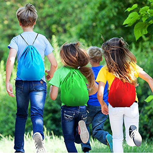 80 Pack Waterproof Drawstring Backpack Bulk D348