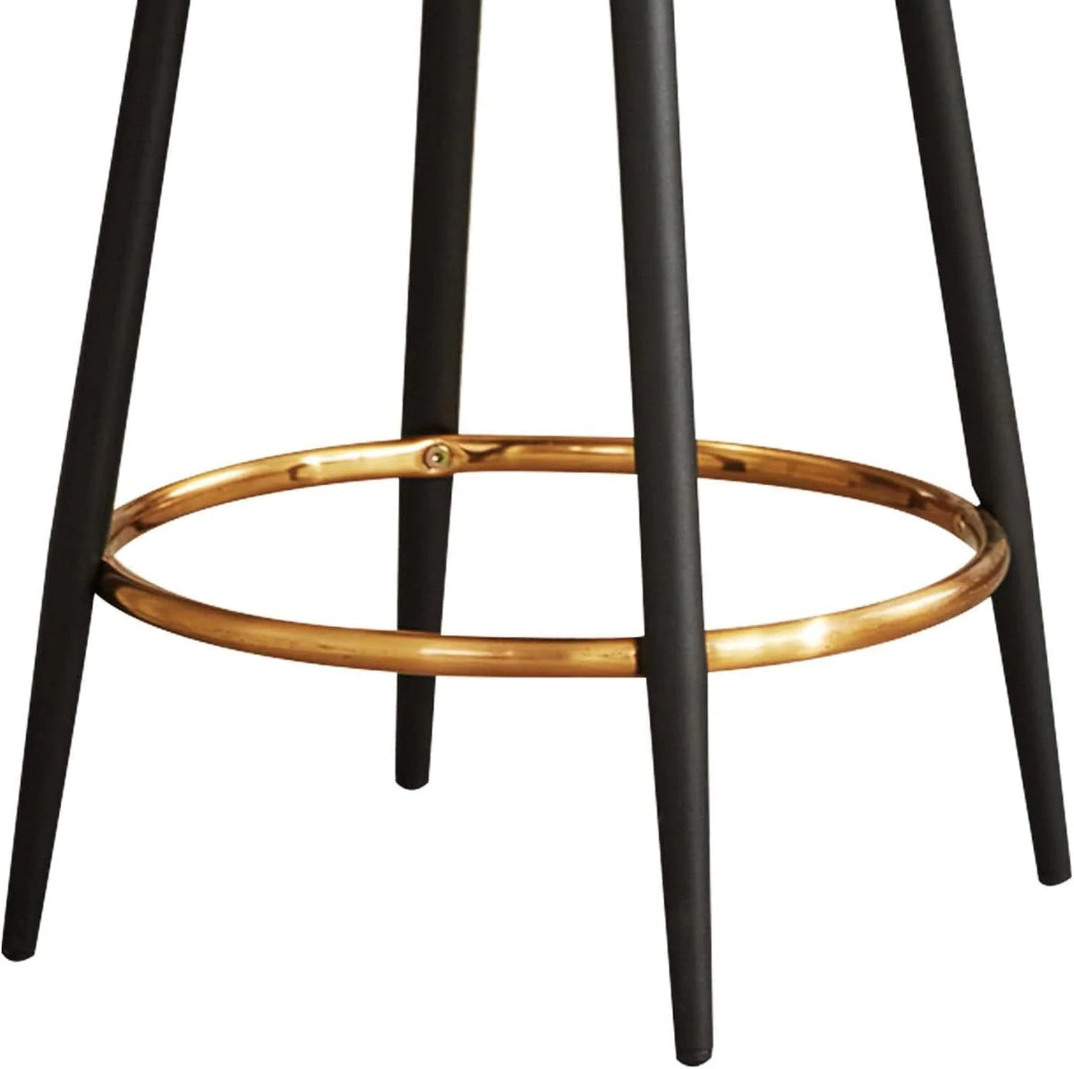 Brown Faux Leather Backless Counter Stools Set of 2 C794