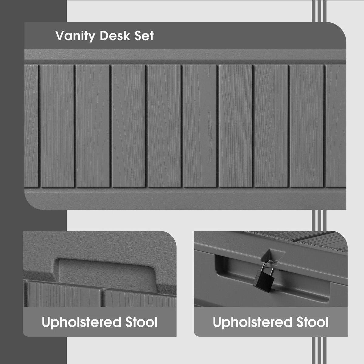 82 Gallon Resin Lockable Deck Box A142