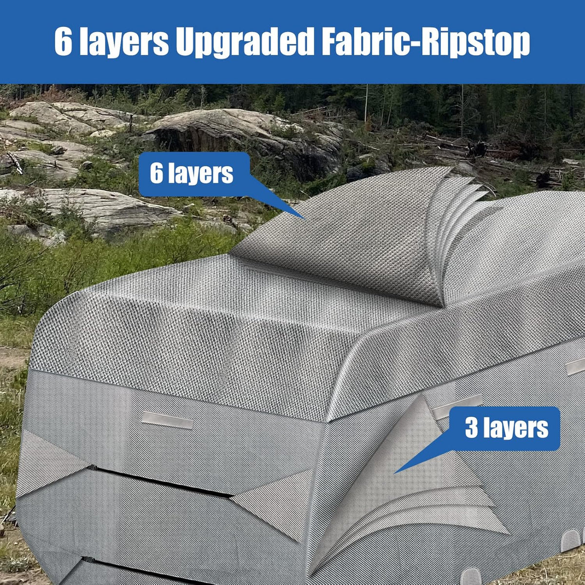 6 Layers Windproof Anti-Scratch UV Resistant RV Cover T803