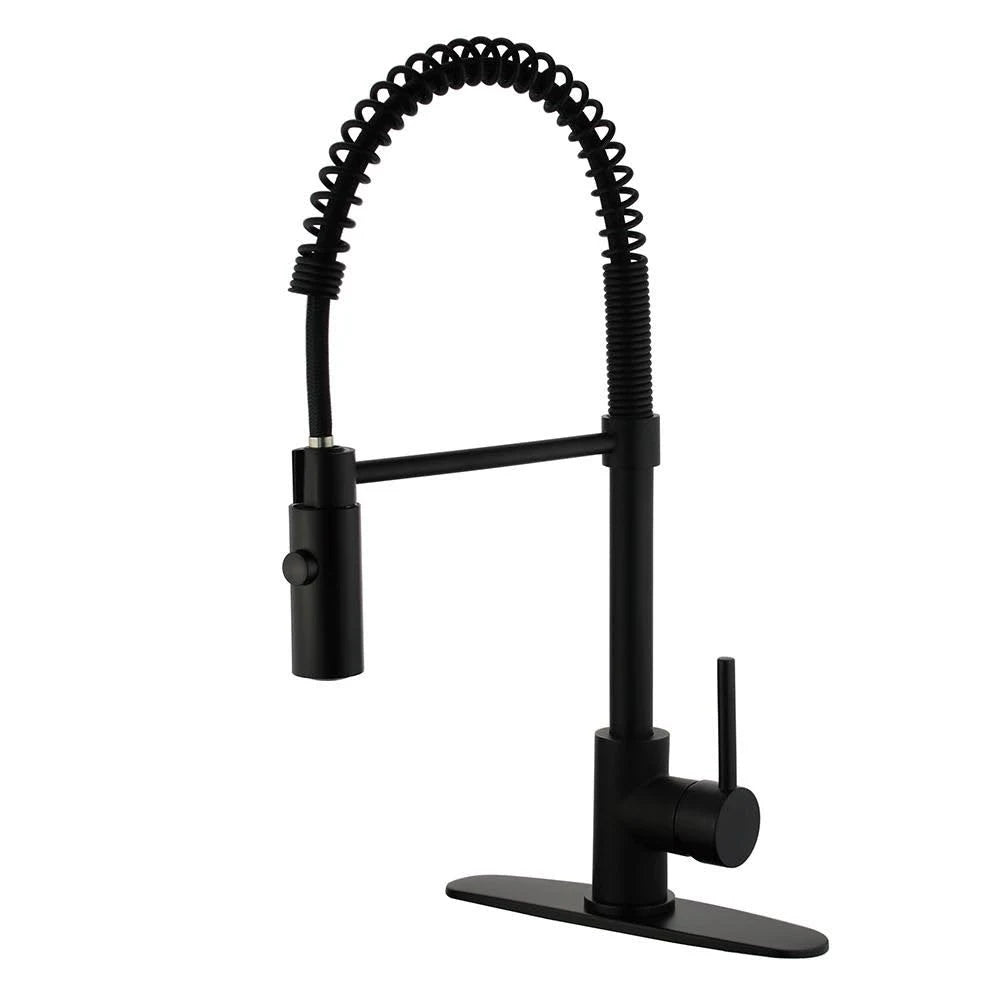Black Single-Handle Pull-Down Sprayer Kitchen Faucet E3517