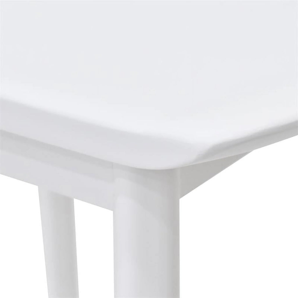 White 2 Piece Acacia Wood Counter Stool Set T65296