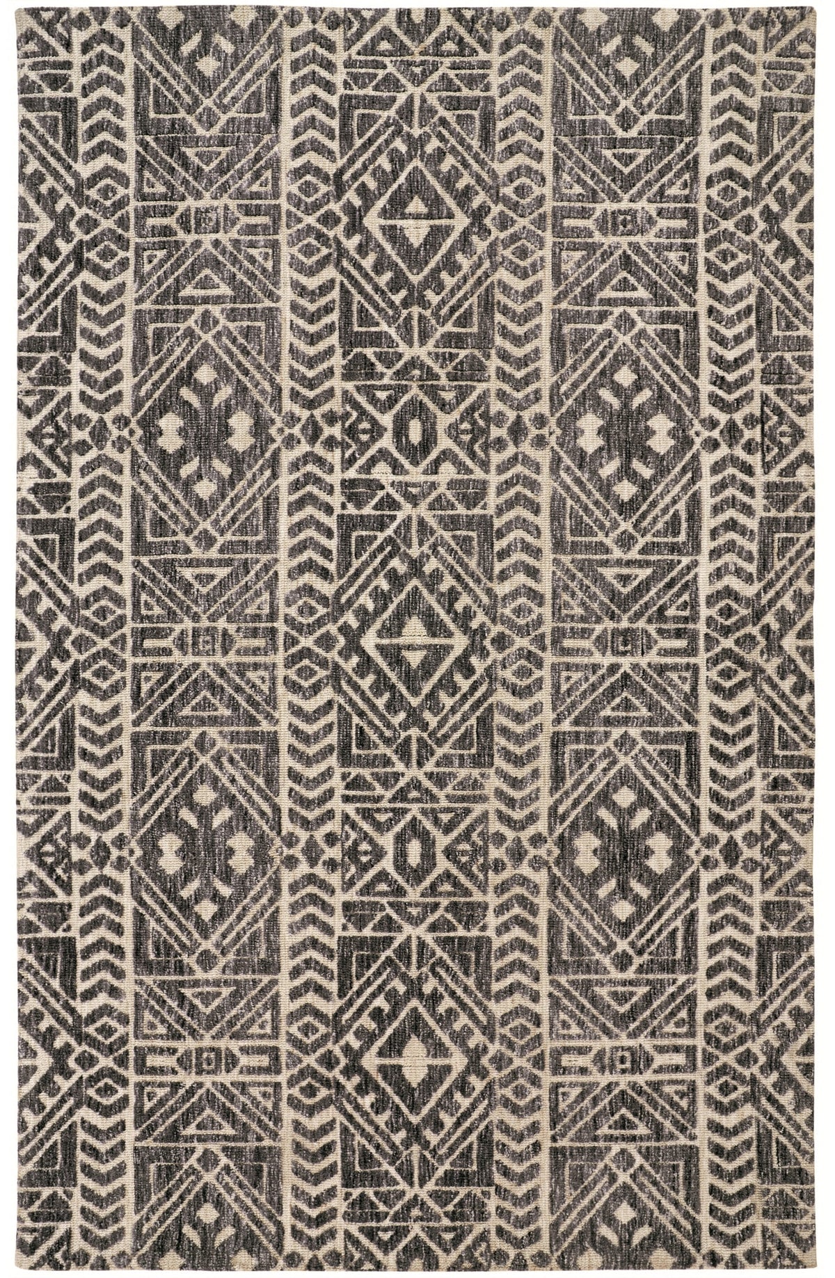 Gray/Black/Ivory 3'6" x 5'6" Stain Resistant Water Resistant Fade Resistant Accent Rug C774