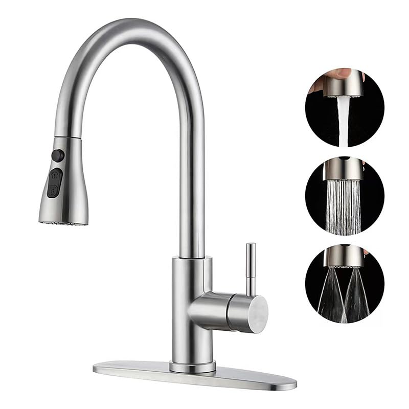 Single Handle Pull Down Sprayer Kitchen Faucet O1958