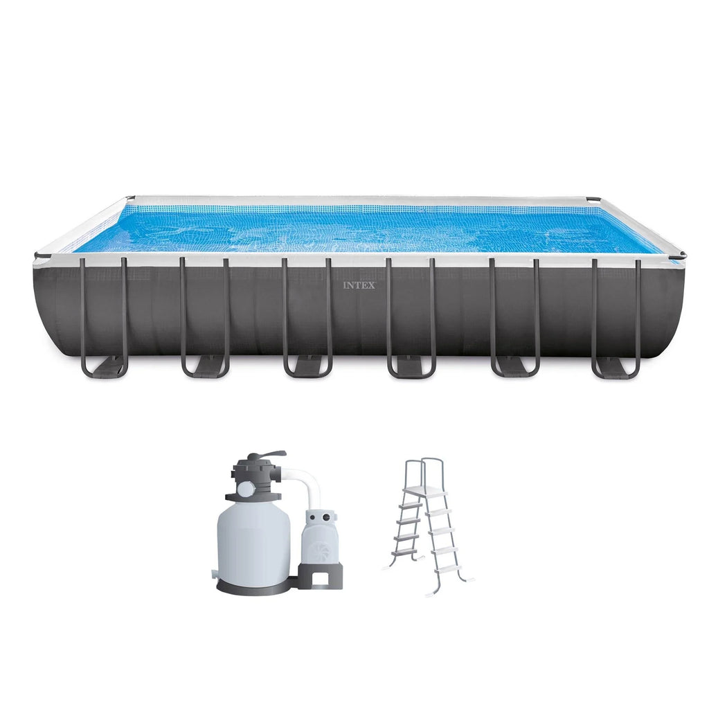 12' x 24' Rectangle Metal Frame Above Ground Pool I912