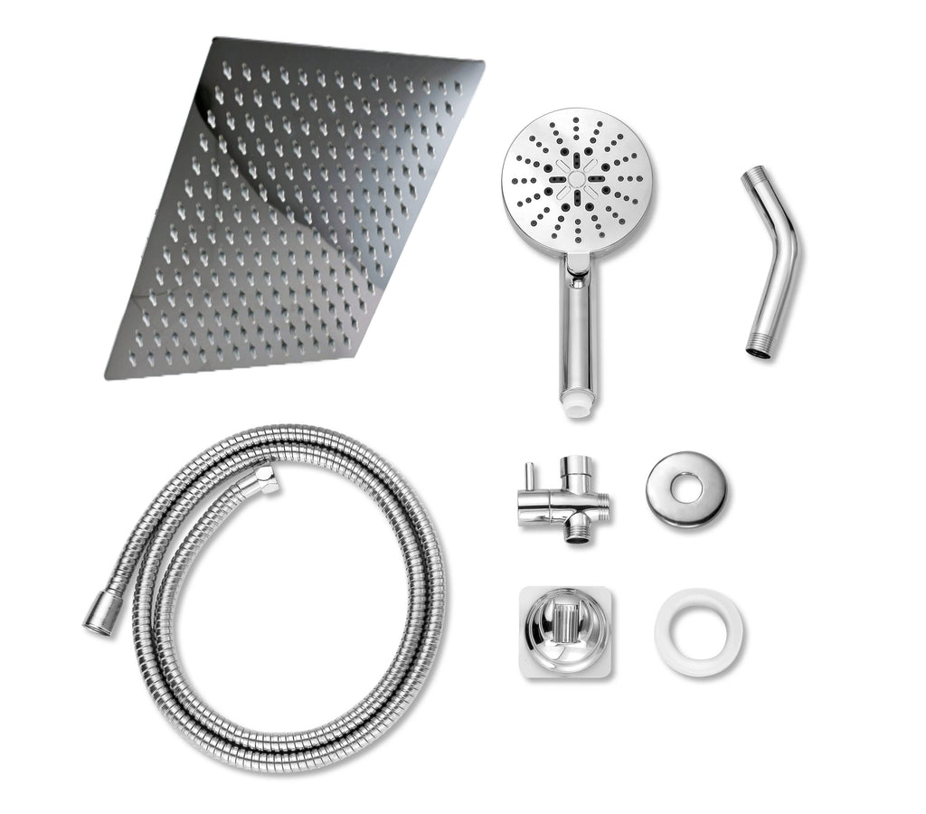 Brushed Nickel LED Digital Display Shower System with Rough-In Valve D284840