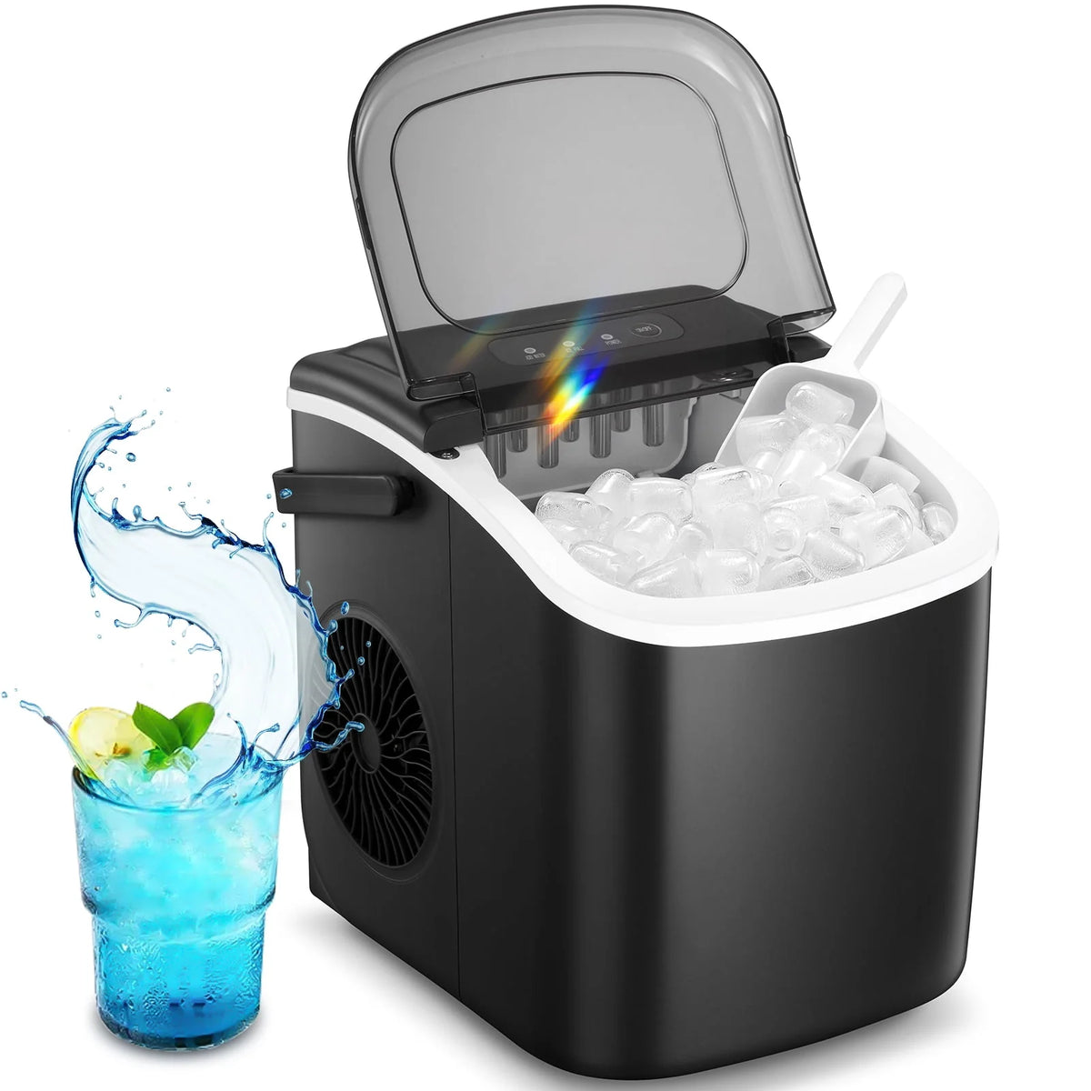 Portable Countertop Ice Maker 26lbs/24H Black W768889