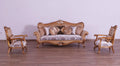 Black & Sand Wood Trim Sofa Set 3 F97576