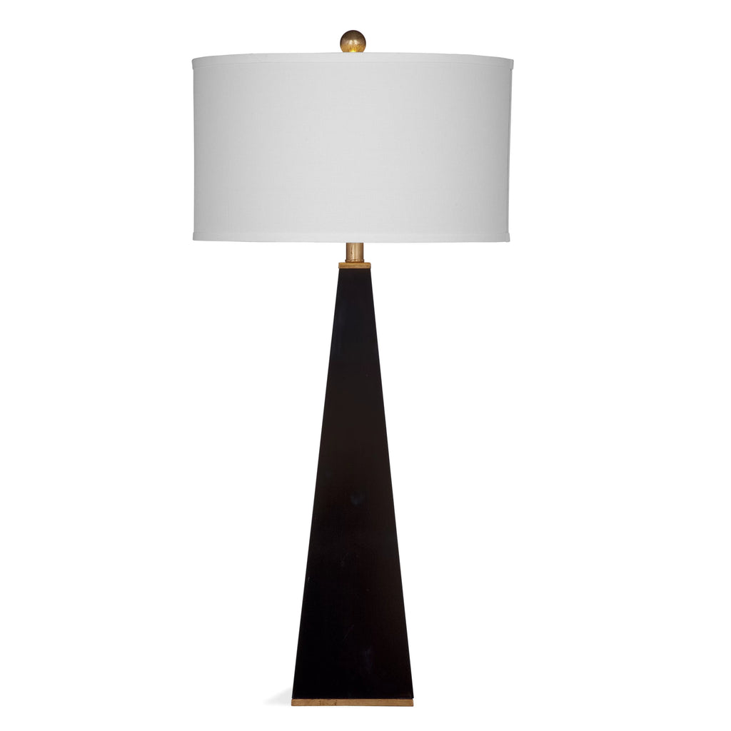 Glossy Black Resin Table Lamp M445