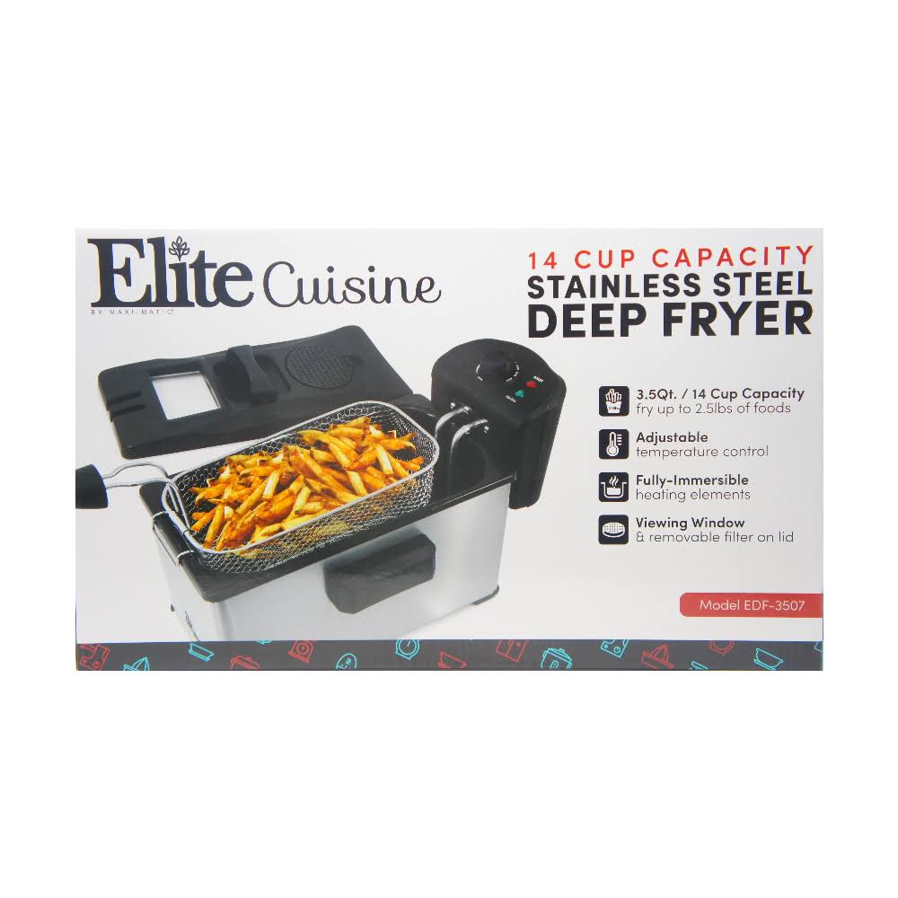 3.5-Quart Immersion Deep Stainless Steel Fryer A379434
