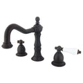 Oil Rubbed Bronze Double Handle Widespread Bathroom Faucet N899707