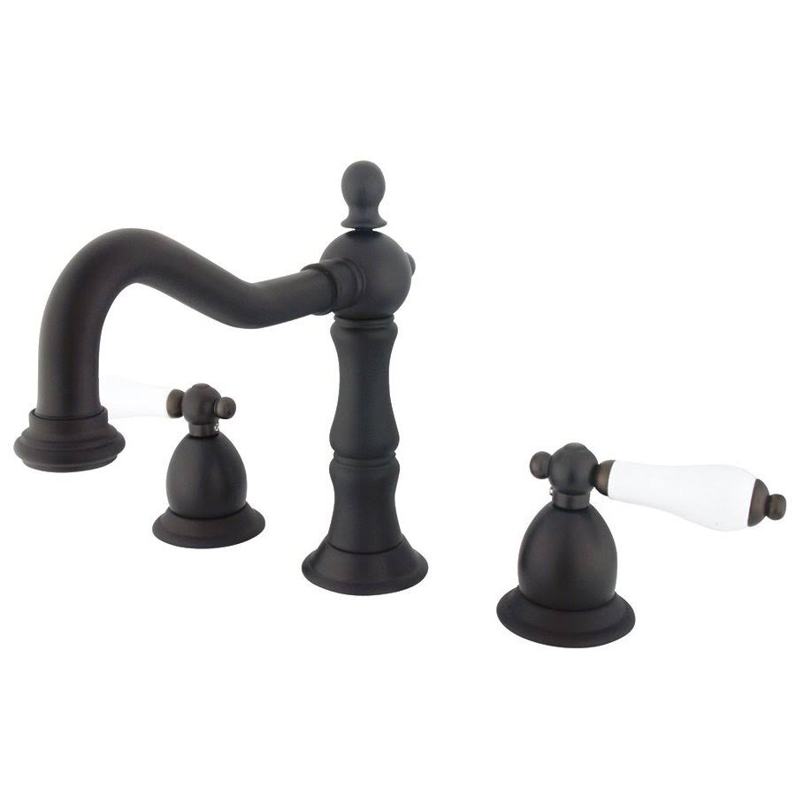 Oil Rubbed Bronze Double Handle Widespread Bathroom Faucet N899707