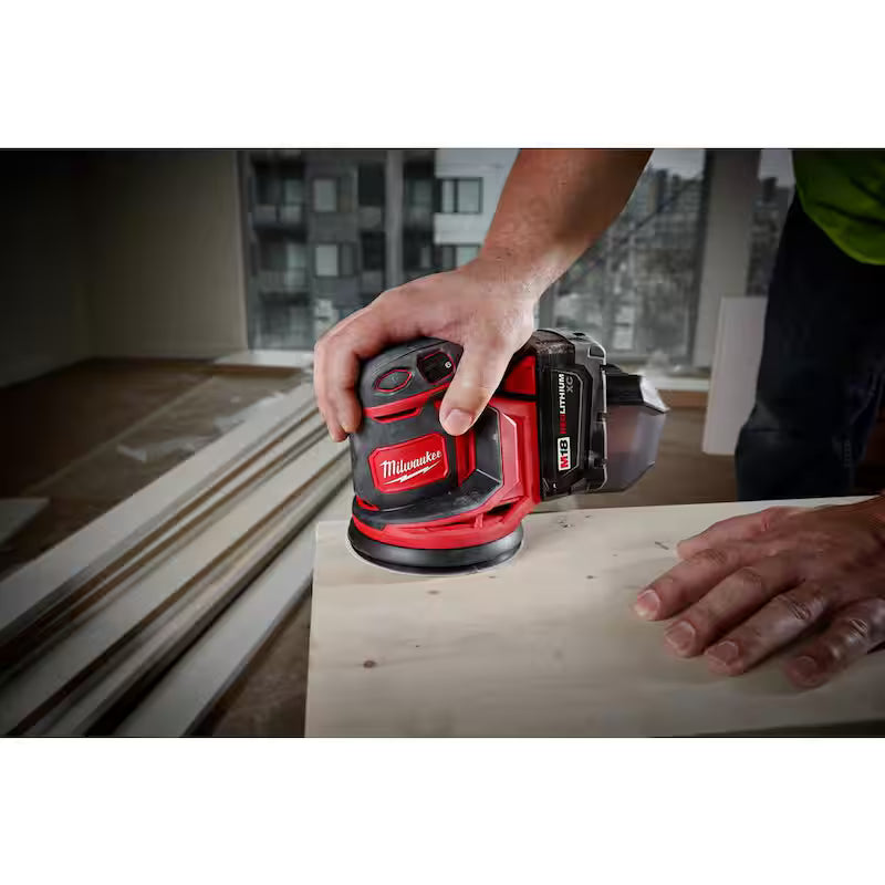 18V Cordless Random Orbit Sander with Battery and Charger J3668