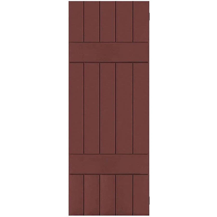 18 in. x 58 in. Exterior Real Wood Pine Board and Batten Shutters Pair L905