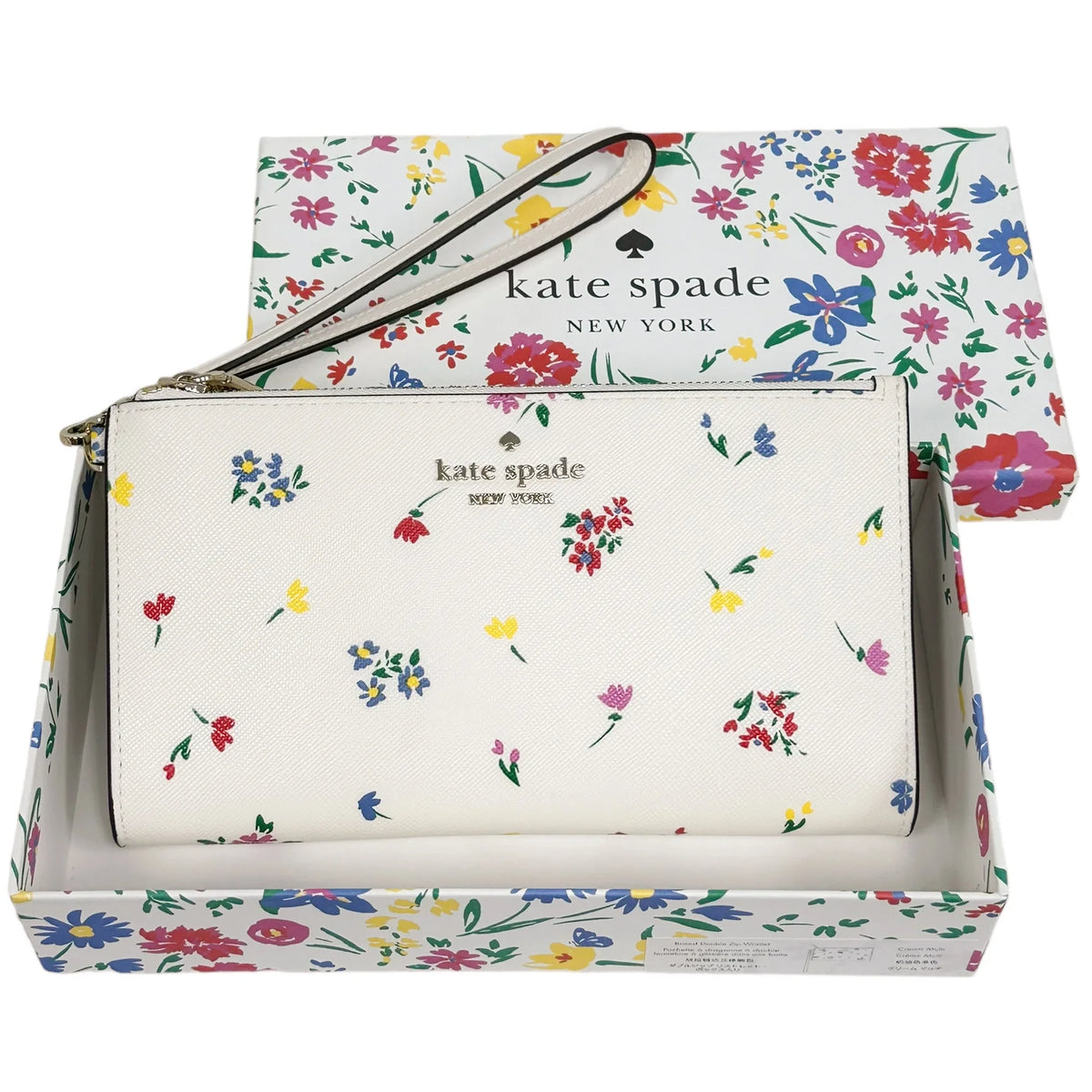 Floral Double Zip Wristlet Y122