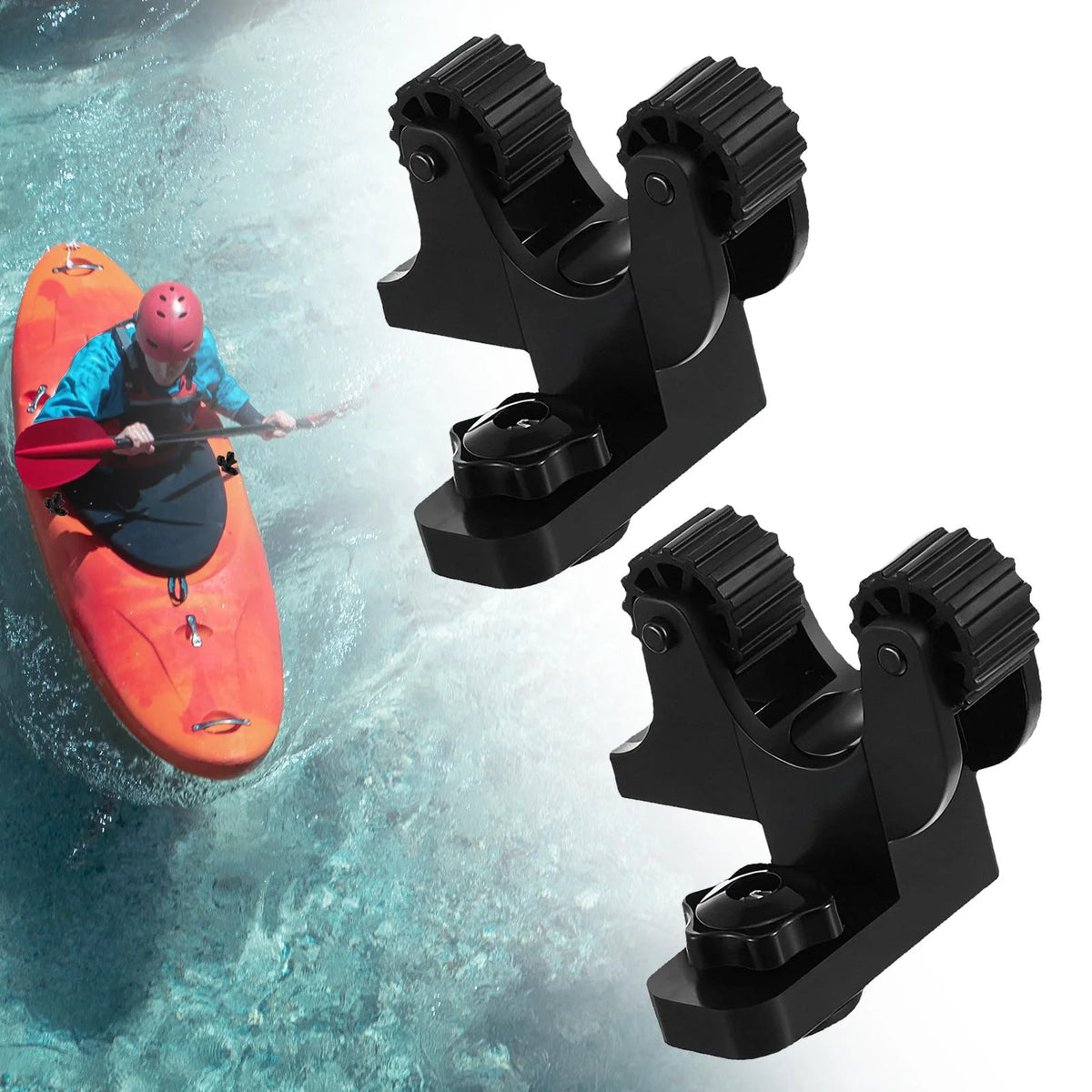 Kayak Oar Holder Clamp, Track Mount, 2pcs C955
