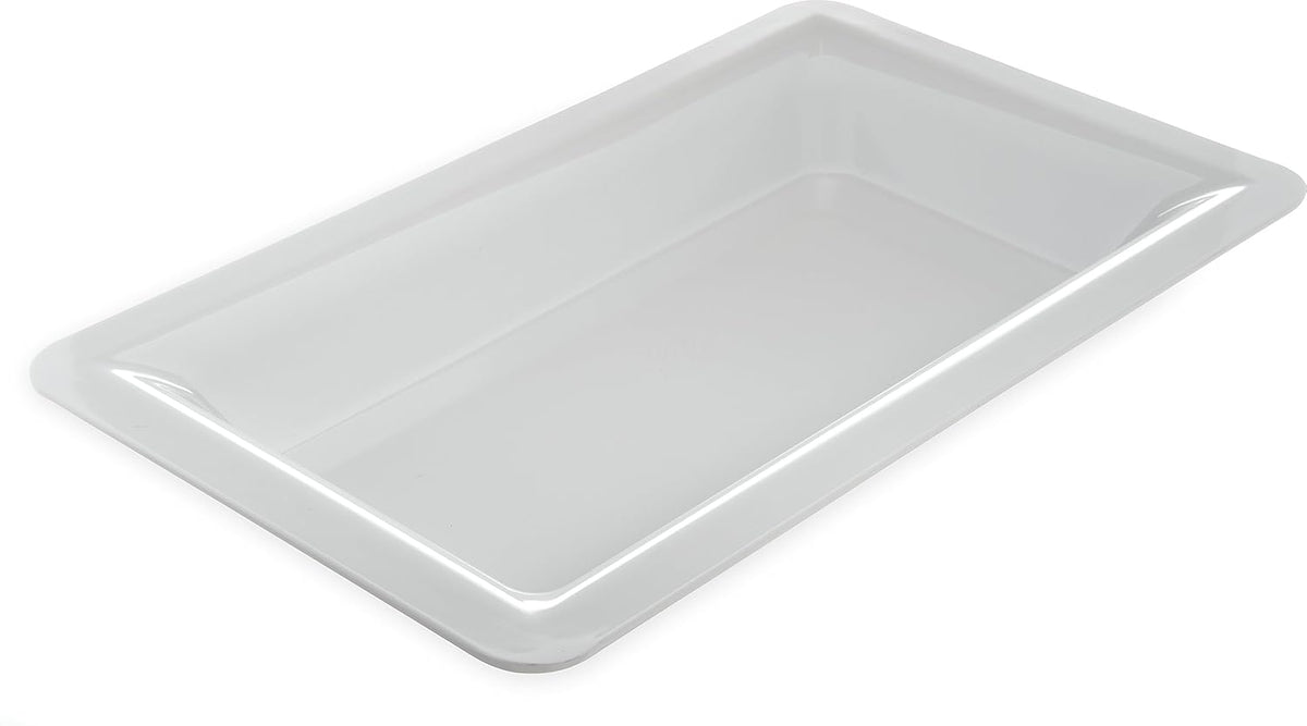 White Melamine Full Size Food Pan, 4 qt Capacity, Case of 6 D870801