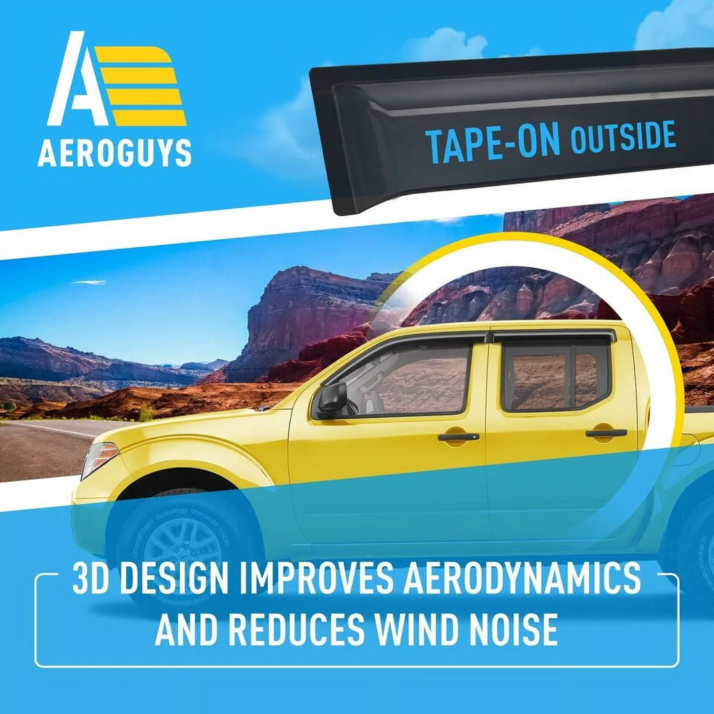 Tape-On Window Deflectors 4pcs B50983