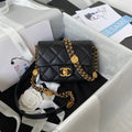 Mini Flap Bag With Top Handle Black 7.9in/20cm P29479