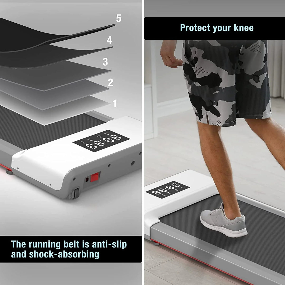 2.5Hp 300lbs Walking Pad Treadmill with Remote Control T650652