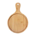 Round Bamboo Wooden Pizza Paddle Cutting Board Y732