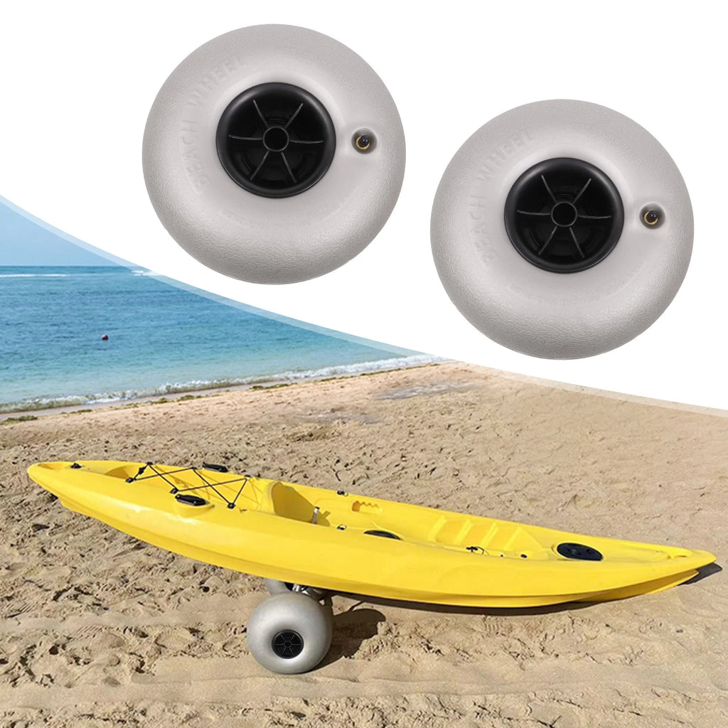 2PCS Inflatable Beach Wheels for Kayak Dolly Cart Q300
