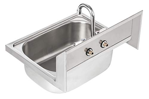 Stainless Steel Wall Mount Kitchen Sink with Strainer and Faucet Y684745