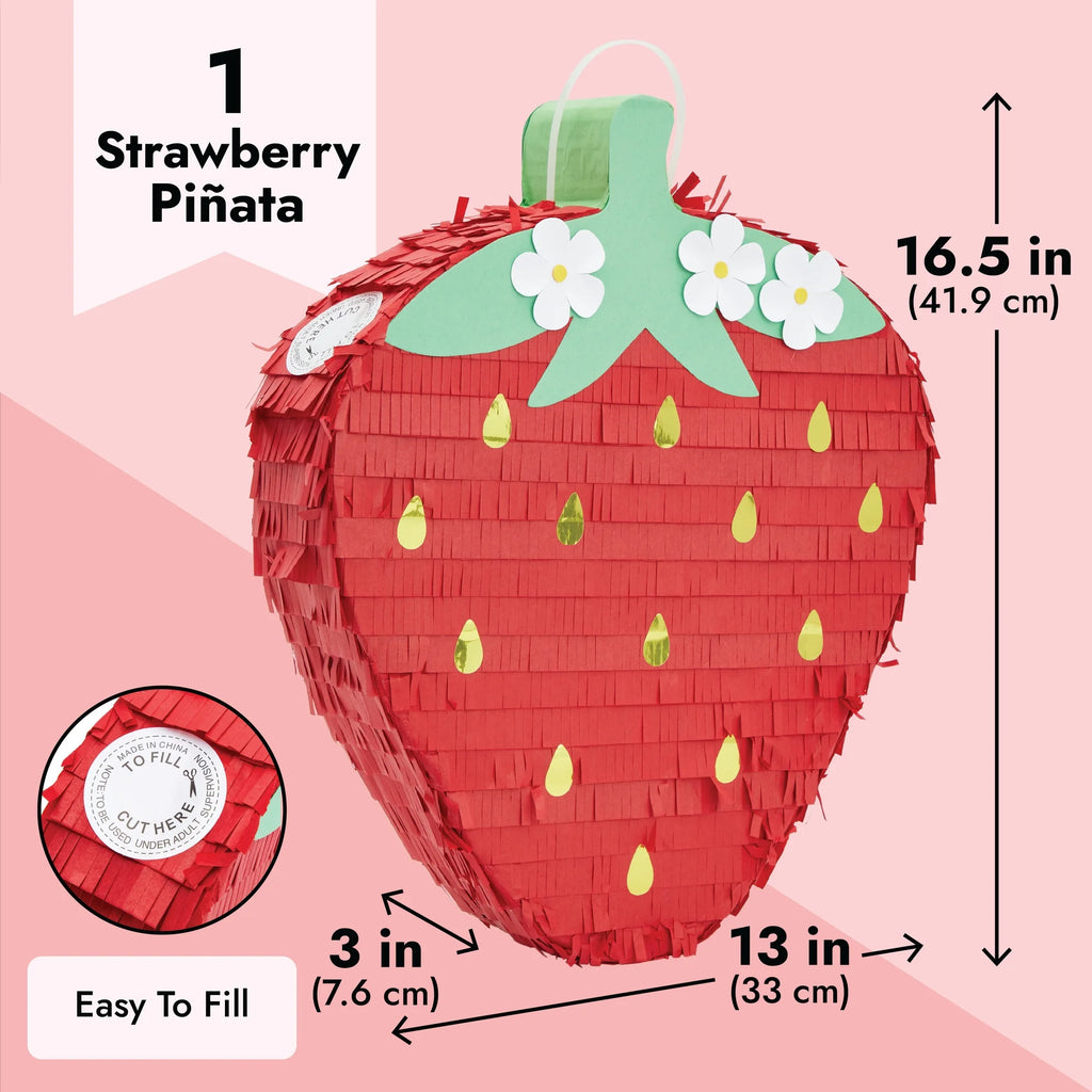 Strawberry Pinata, 16.5 x 13 x 3 in J25309