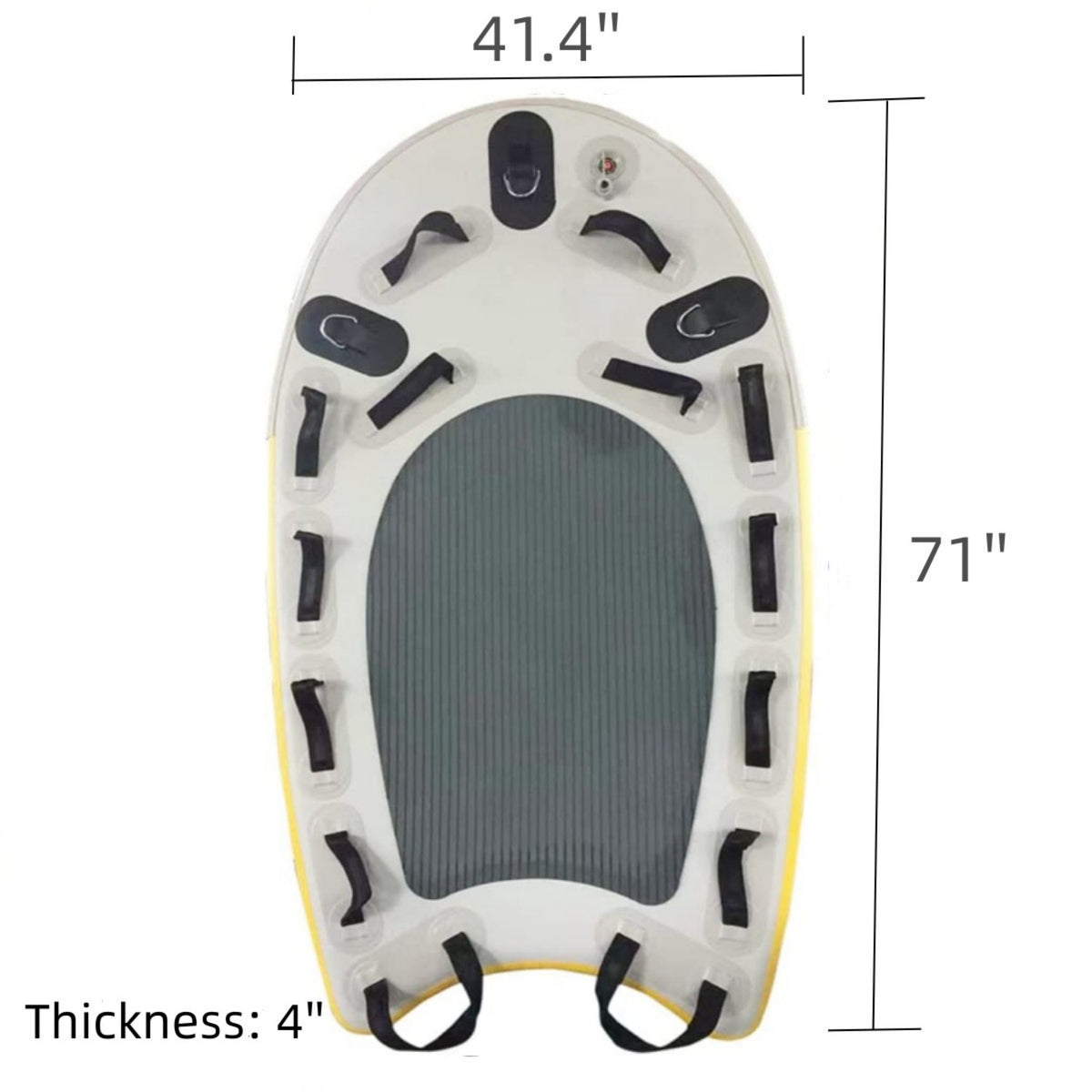 PVC Inflatable Water Rescue Sled Floating Mat Surfing Board O473