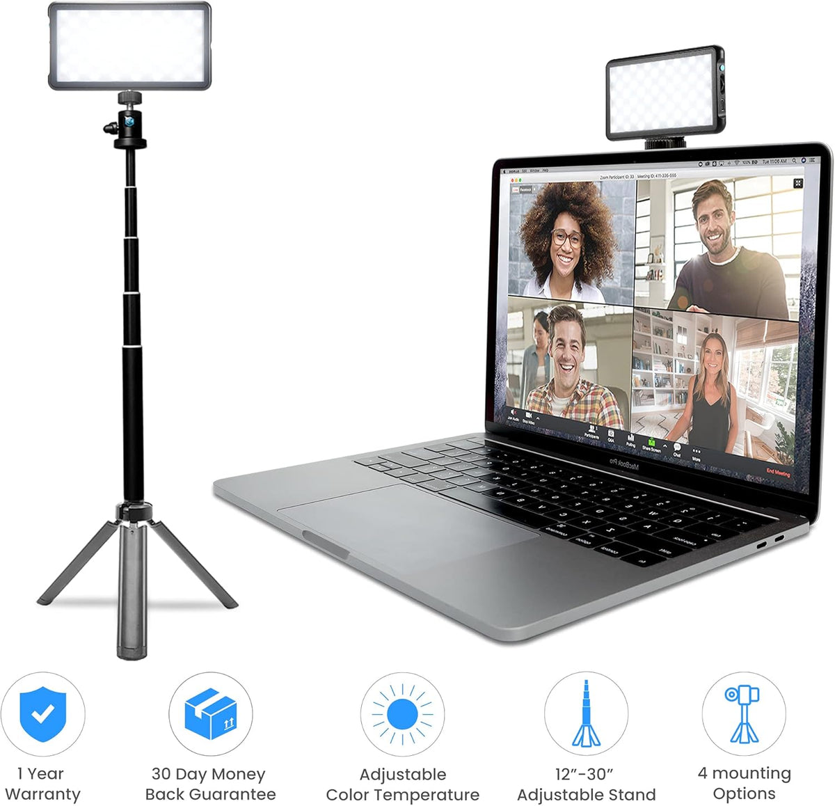 Broadcast Lighting Kit with Tripod & Suction Mount Y868097