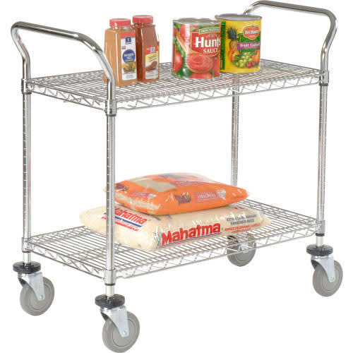 Chrome 2 Shelf Utility Cart U5534