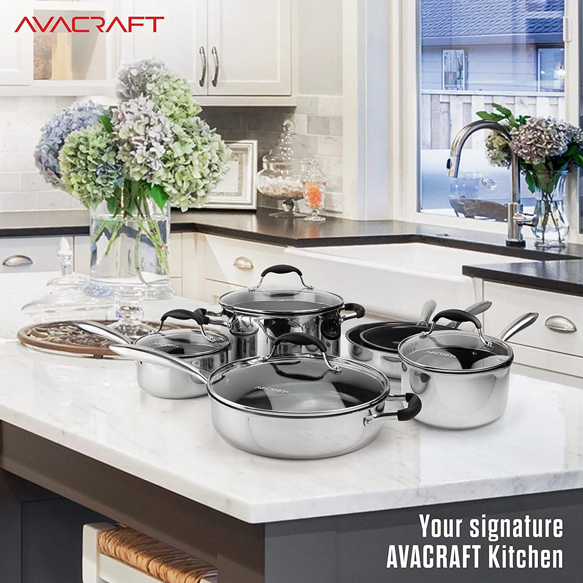 Ceramic Non Stick 10-Piece Cookware Set E706