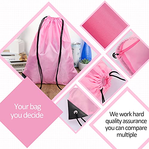 80 Pack Waterproof Drawstring Backpack Bulk D348
