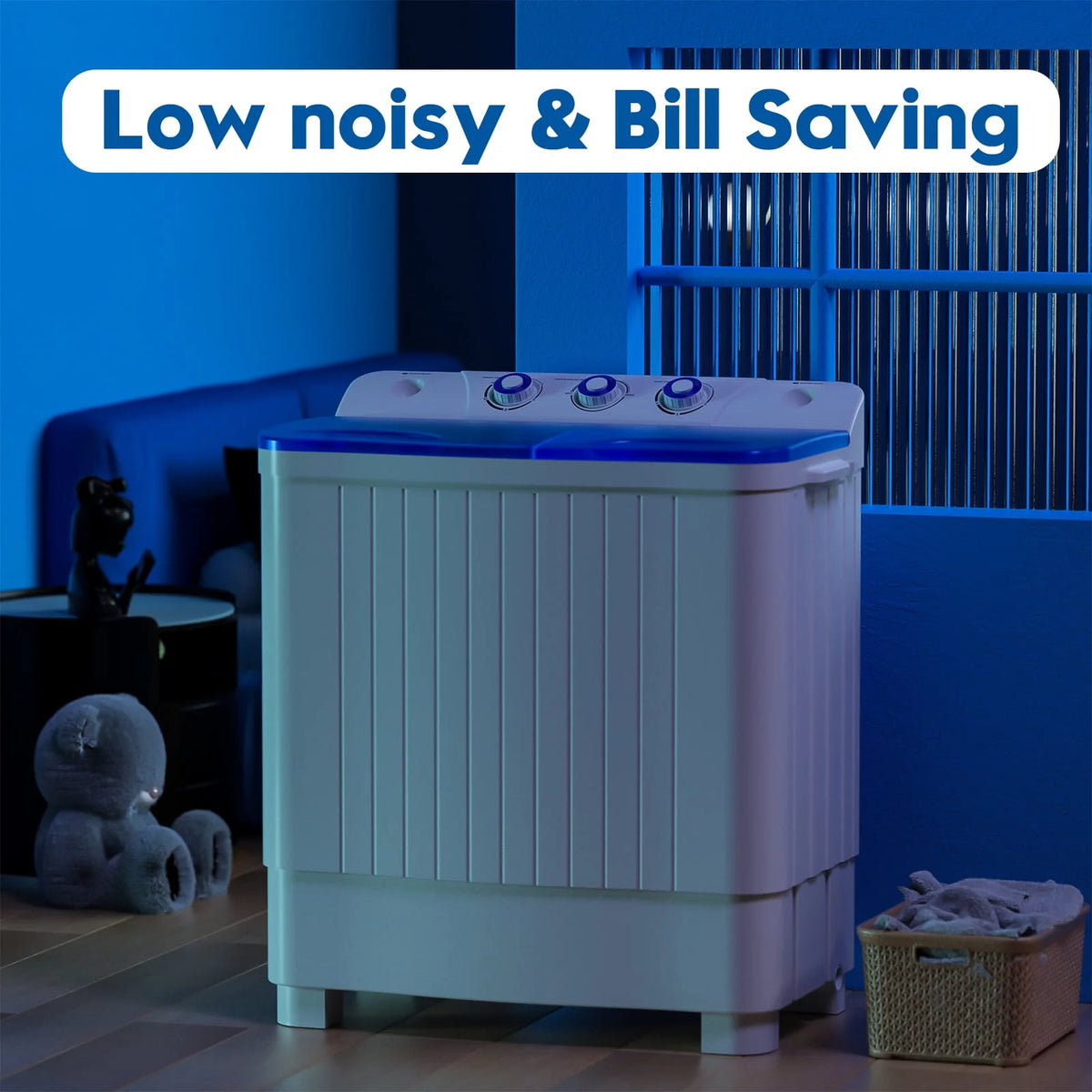 Portable 20lbs Twin Tub Semi-Automatic Washing Machine N57149