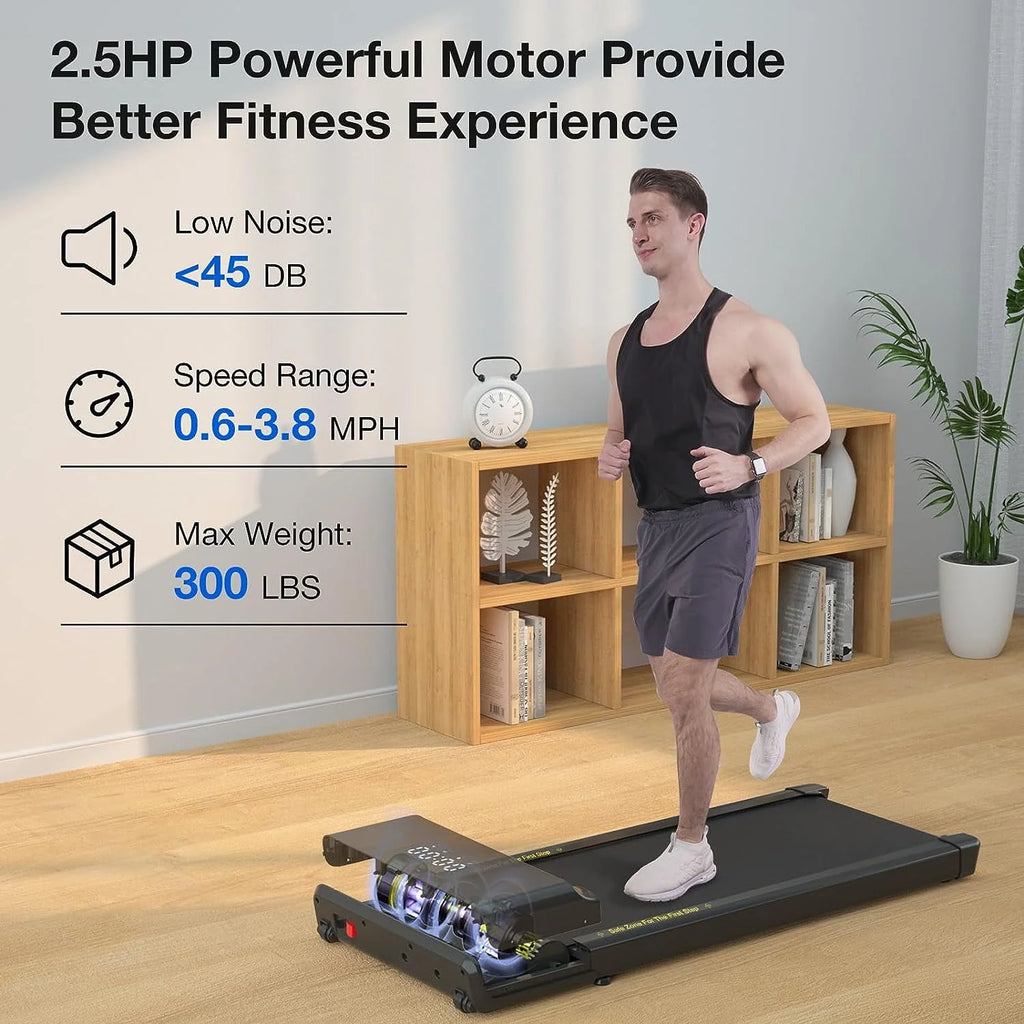 2.5Hp 300lbs Walking Pad Treadmill with Remote Control T650652